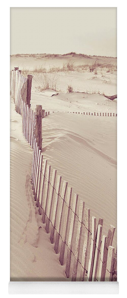 Fence Yoga Mat featuring the photograph Dunes On The Cape by Trish Tritz
