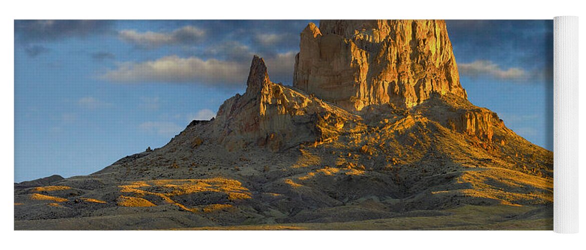 00175561 Yoga Mat featuring the photograph El Capitan Also Known As Agathla Peak by Tim Fitzharris