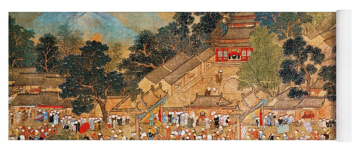 History Yoga Mat featuring the photograph Emperor Kang Shi, Tour Of Kiang-han by Photo Researchers