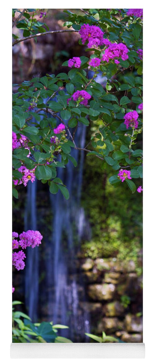 Flowers Yoga Mat featuring the photograph Falling Water by Ken Frischkorn