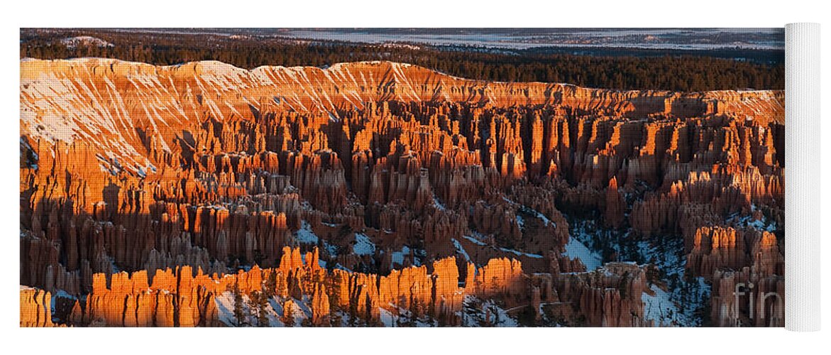 Bronstein Yoga Mat featuring the photograph First Light at Bryce Canyon by Sandra Bronstein