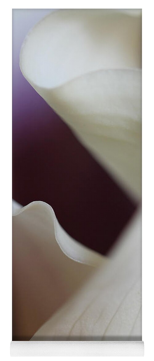 White Yoga Mat featuring the photograph Floral Forms of a Calla Lily by Juergen Roth