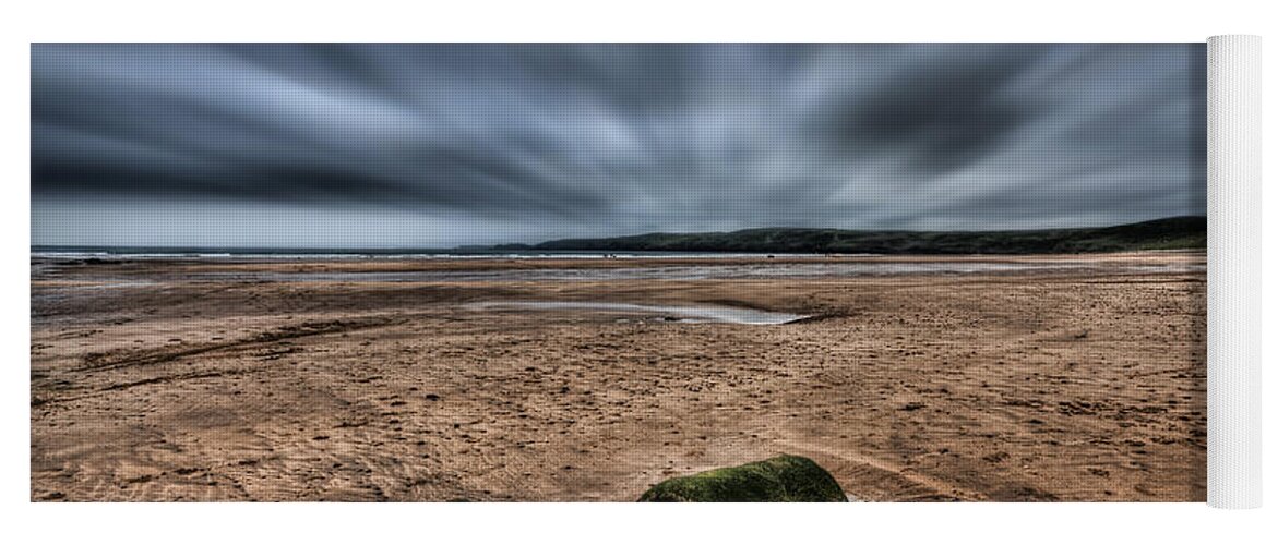 Freshwater West Yoga Mat featuring the photograph Freshwater West Blur by Steve Purnell