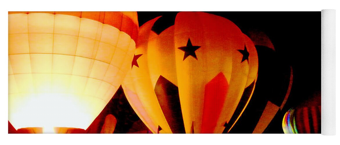 Hot Air Balloon Yoga Mat featuring the photograph Gather by Lizi Beard-Ward