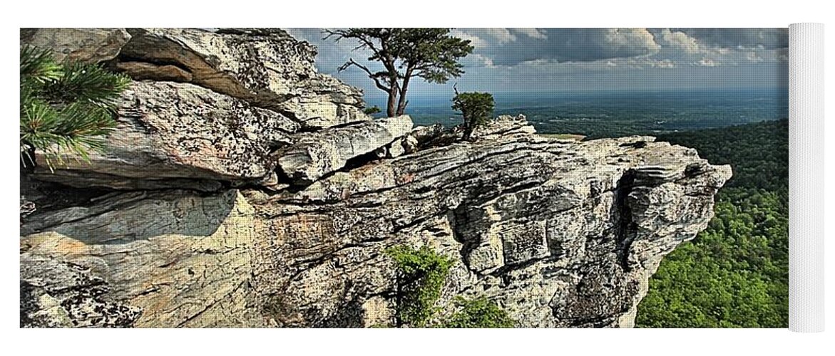 Hanging Rock State Park Yoga Mat featuring the photograph Hanging In North Carolina by Adam Jewell