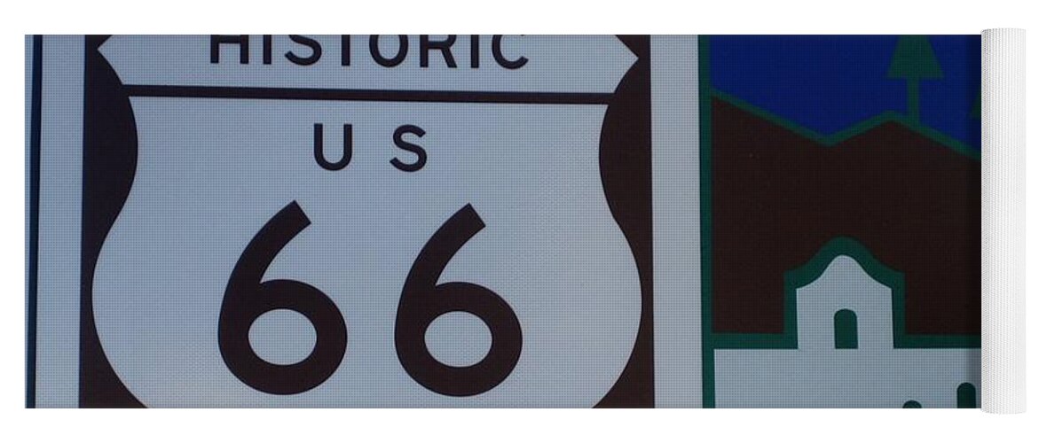 Route 66 Yoga Mat featuring the photograph Historic US 66 by Dany Lison