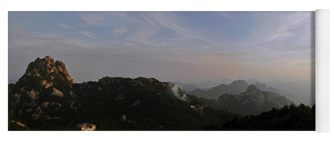 China Yoga Mat featuring the photograph Huangshan Panorama 5 by Jason Chu