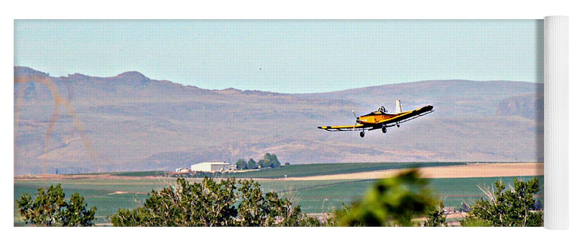 Plane Yoga Mat featuring the photograph Idaho Crop Duster by Jo Sheehan