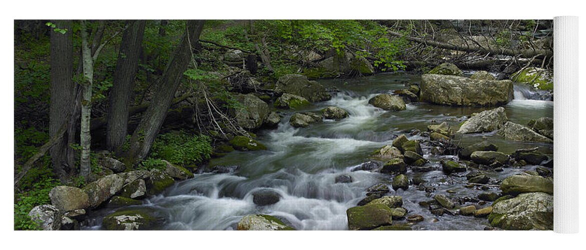 00176042 Yoga Mat featuring the photograph Little Stony Creek Flowing by Tim Fitzharris