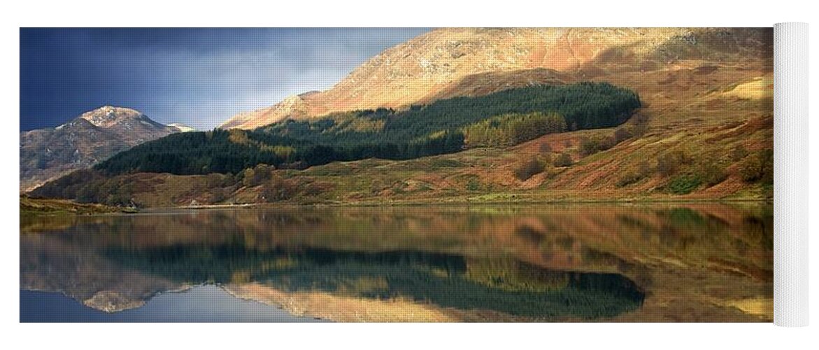 Beauty In Nature Yoga Mat featuring the photograph Loch Lobhair, Scotland by John Short