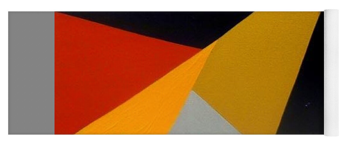 Geometric Abstract Yoga Mat featuring the painting Lou Reed Tribute Lulu by Dick Sauer