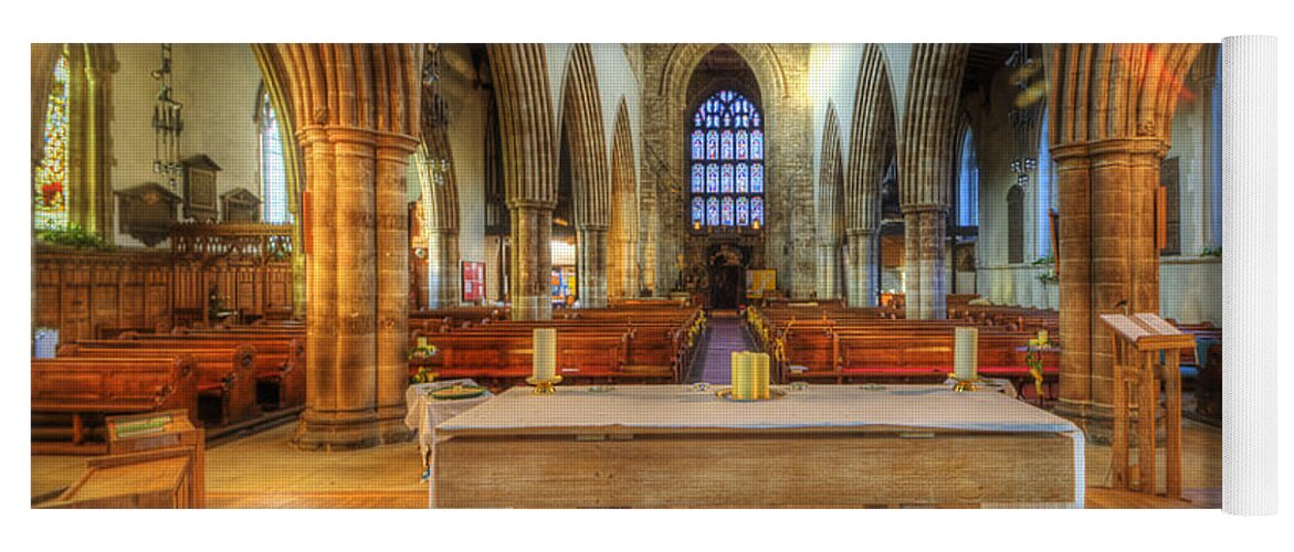 Yhun Suarez Yoga Mat featuring the photograph Loughborough Church Altar by Yhun Suarez
