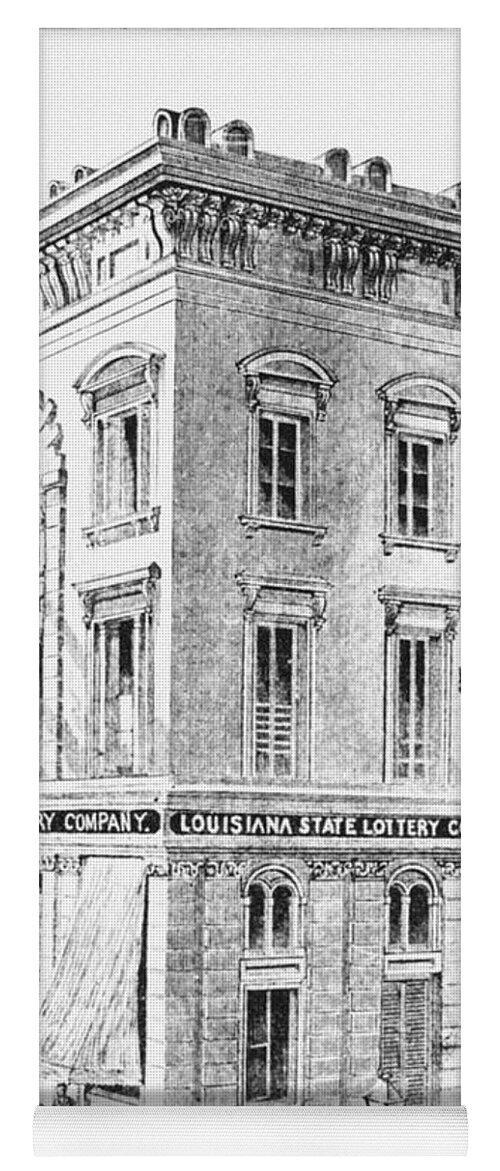 1873 Yoga Mat featuring the photograph Louisiana: Lottery Office by Granger