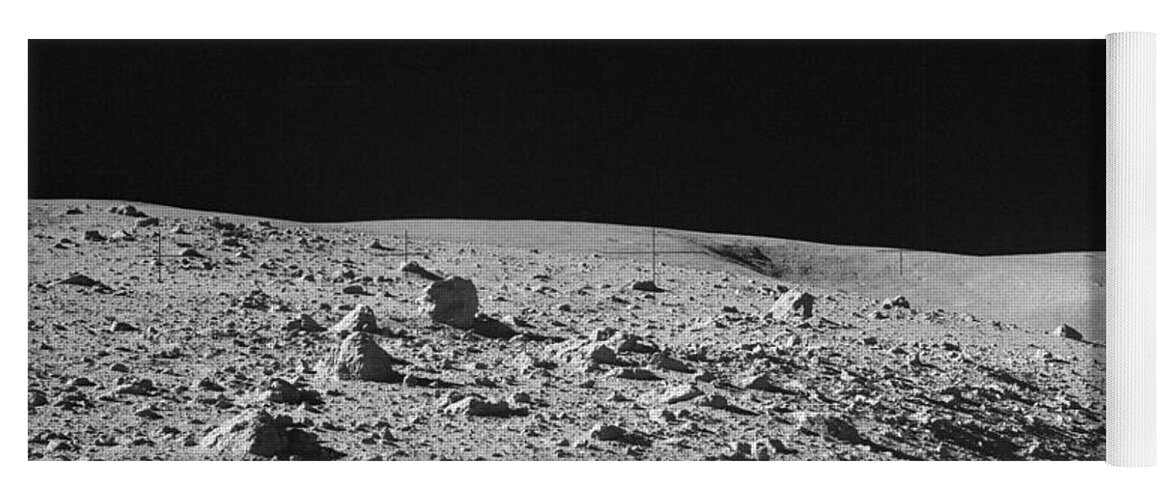 Apollo Yoga Mat featuring the photograph Lunar Surface by Nasa