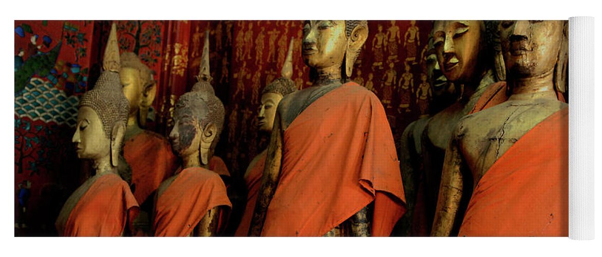 Monks Yoga Mat featuring the photograph Many Buddhas by Bob Christopher
