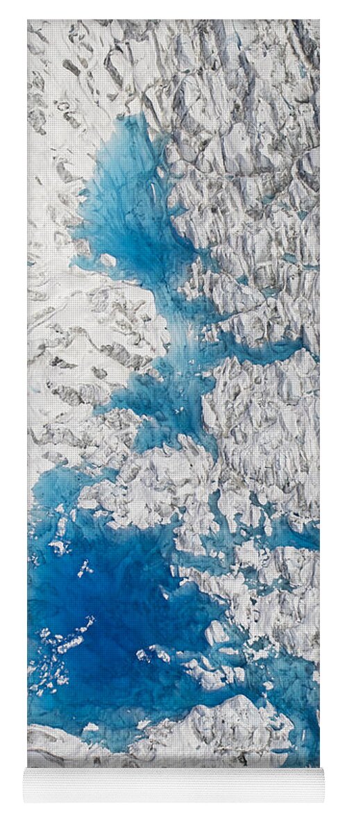 Mp Yoga Mat featuring the photograph Meltwater Lakes On Hubbard Glacier by Matthias Breiter