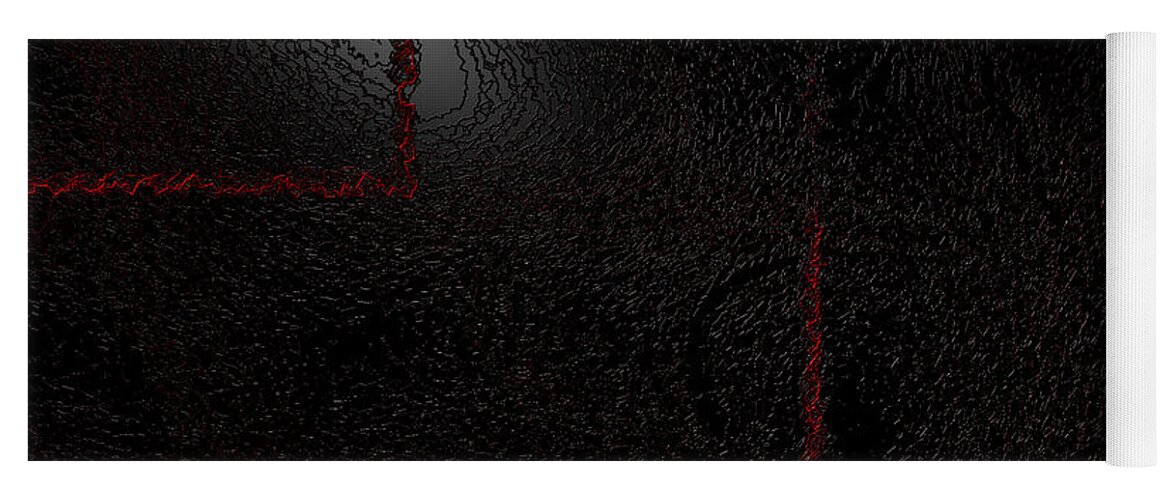 Black Yoga Mat featuring the digital art Muddy by Jeff Iverson