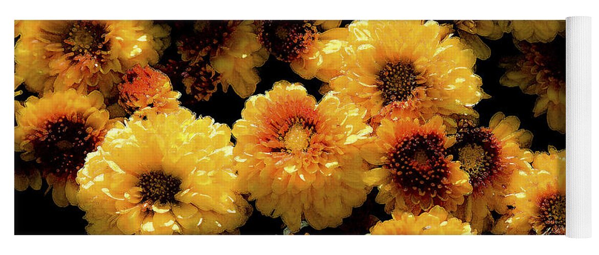 Flowers Yoga Mat featuring the photograph Mums the Word by Rich Franco