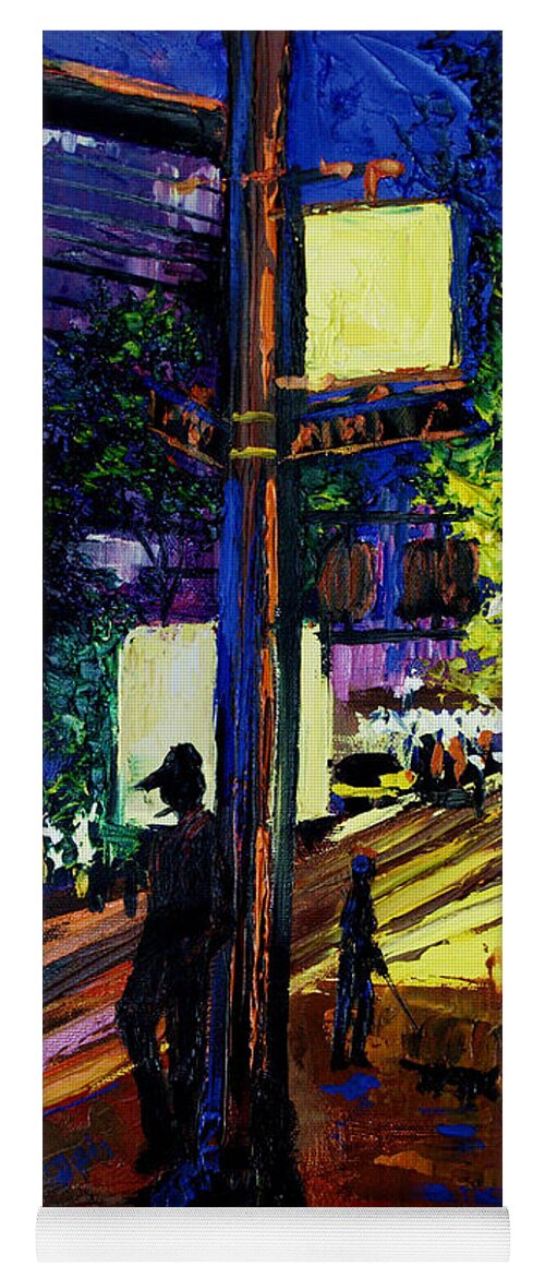 Night Moves Framed Prints Yoga Mat featuring the painting Night Moves by Anthony Falbo