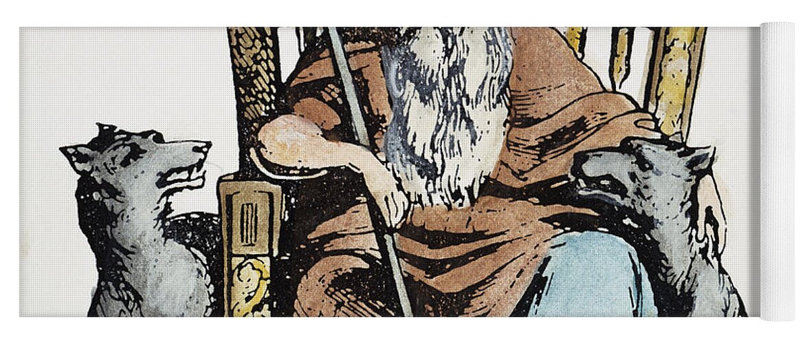 Agriculture Yoga Mat featuring the photograph Norse God Odin (woden) by Granger