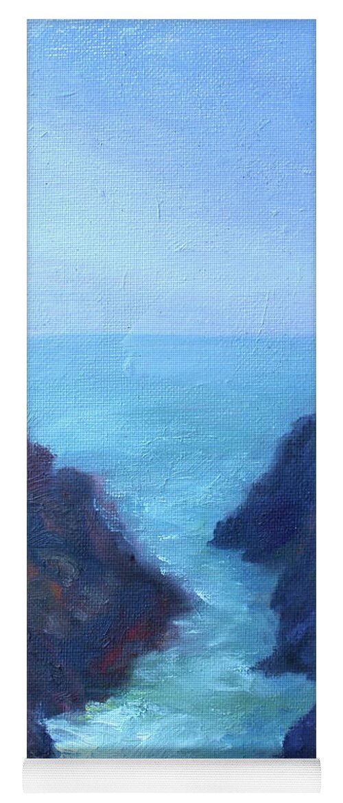 Seascape Yoga Mat featuring the painting Ocean Chasm by Quin Sweetman