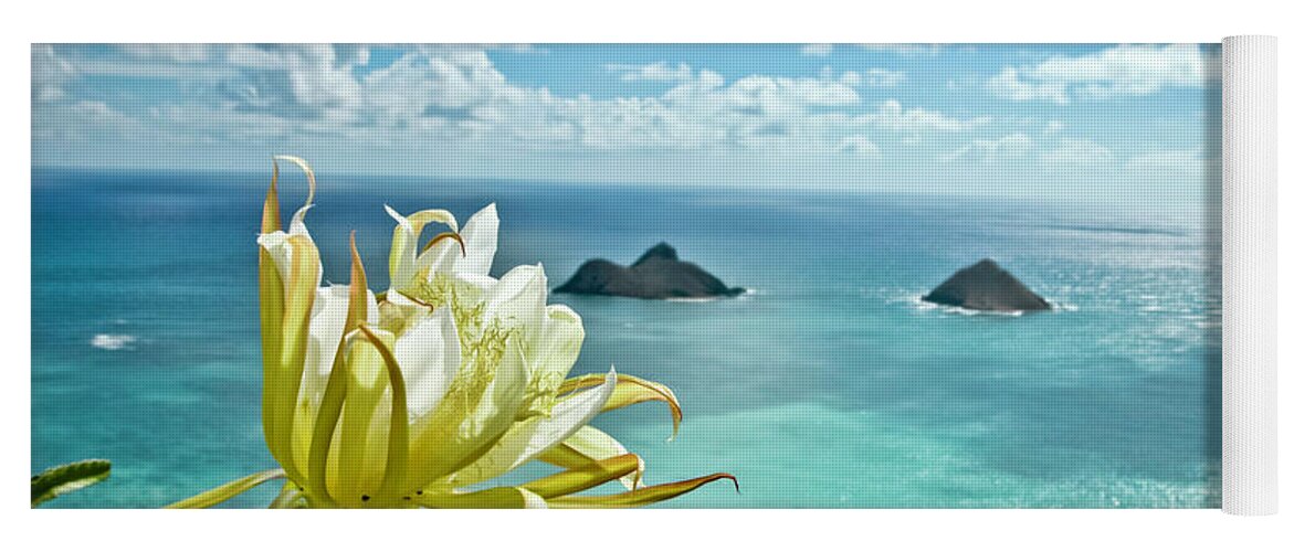 Hawaii Yoga Mat featuring the photograph Overlooking Lanikai Beach by Dan McManus