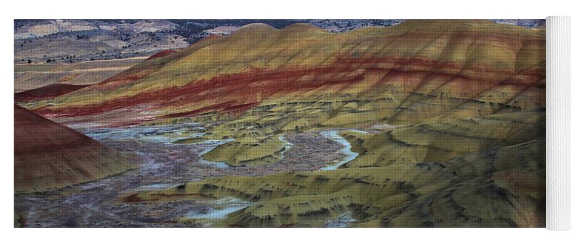 John Day Fossil Beds Yoga Mat featuring the photograph Painted Hills At Dusk by Adam Jewell