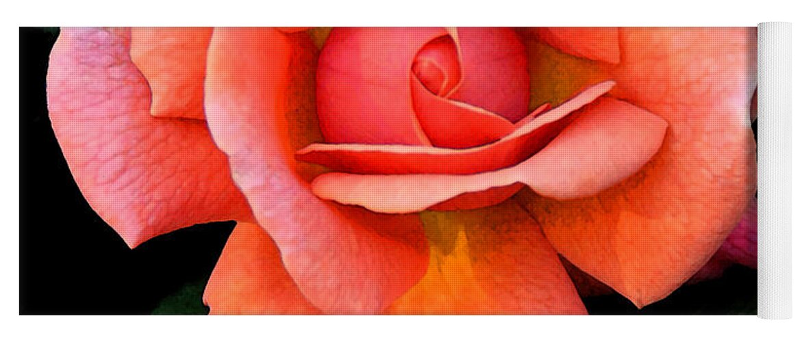 Flora Yoga Mat featuring the photograph Painted Rose by Cindy Manero