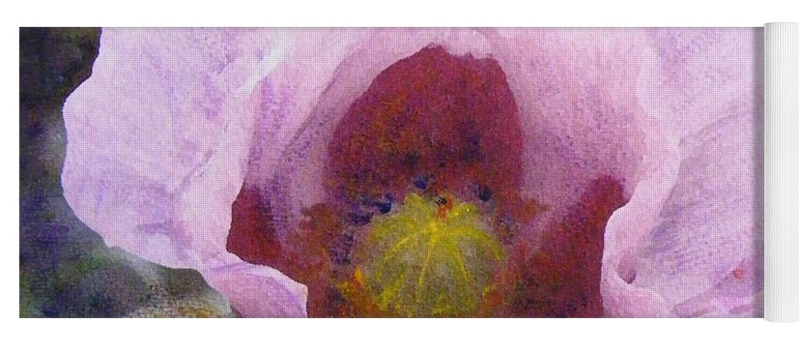 Poppy Yoga Mat featuring the painting Pale Pink Poppy by Richard James Digance
