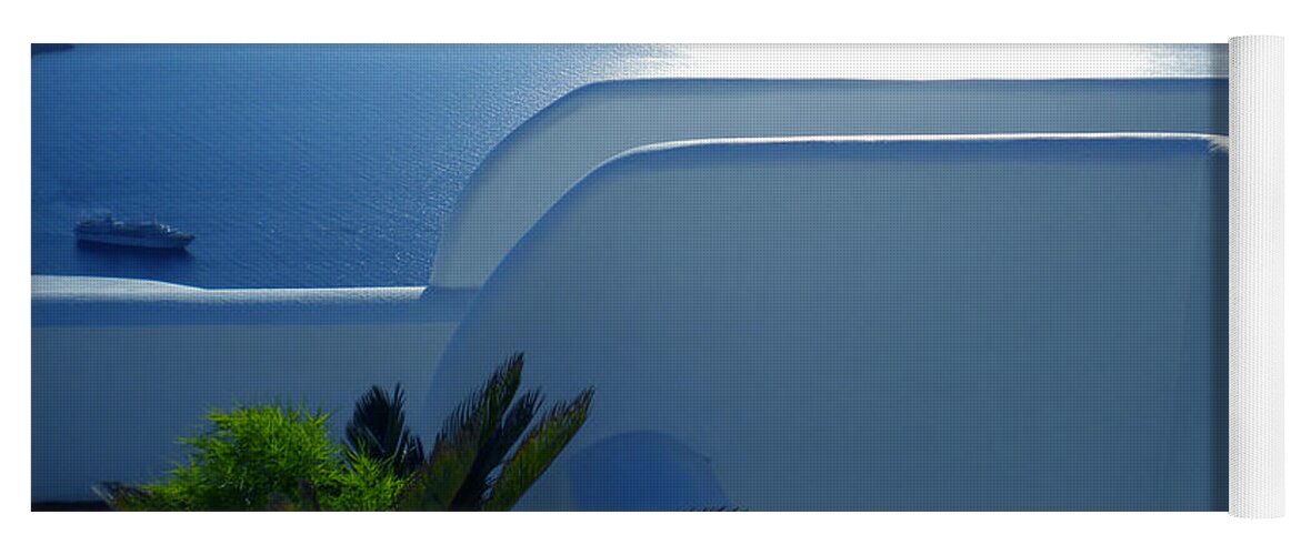 Colette Yoga Mat featuring the photograph Peaceful Sunset Santorini by Colette V Hera Guggenheim