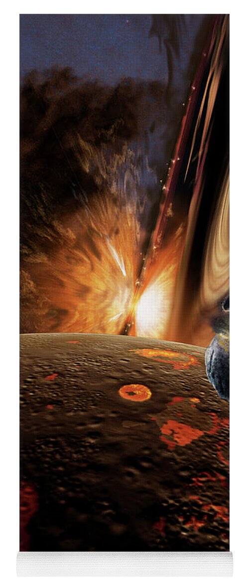 Space Yoga Mat featuring the painting Planet Formation by Don Dixon