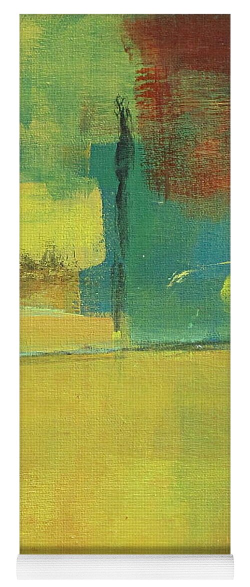 Abstract Art Yoga Mat featuring the painting Play by Kathy Sheeran
