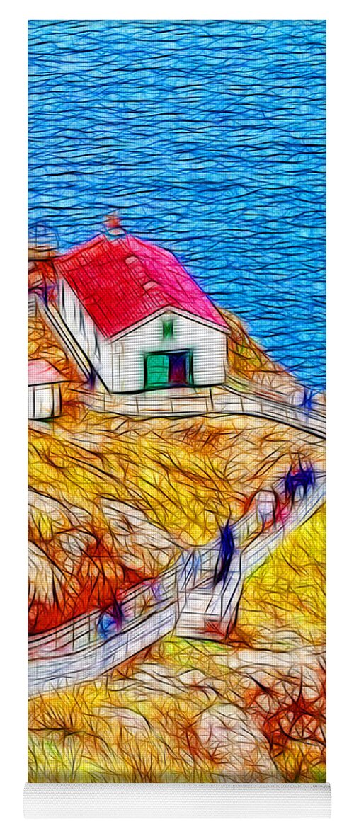 Pt Reyes Yoga Mat featuring the photograph Point Reyes Lighthouse by Wingsdomain Art and Photography