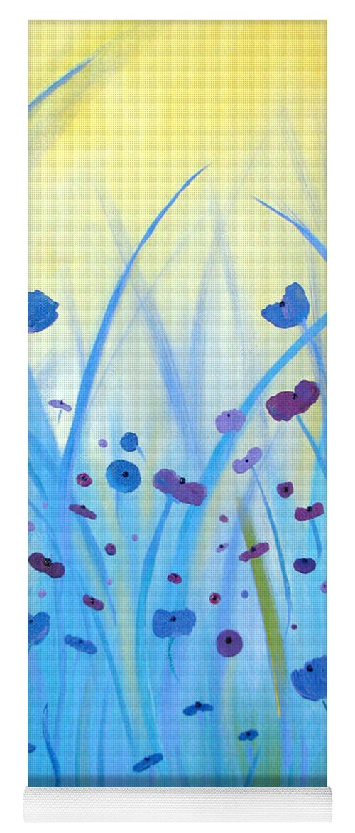 Poppies Yoga Mat featuring the painting Poppies at Twilight by Stacey Zimmerman