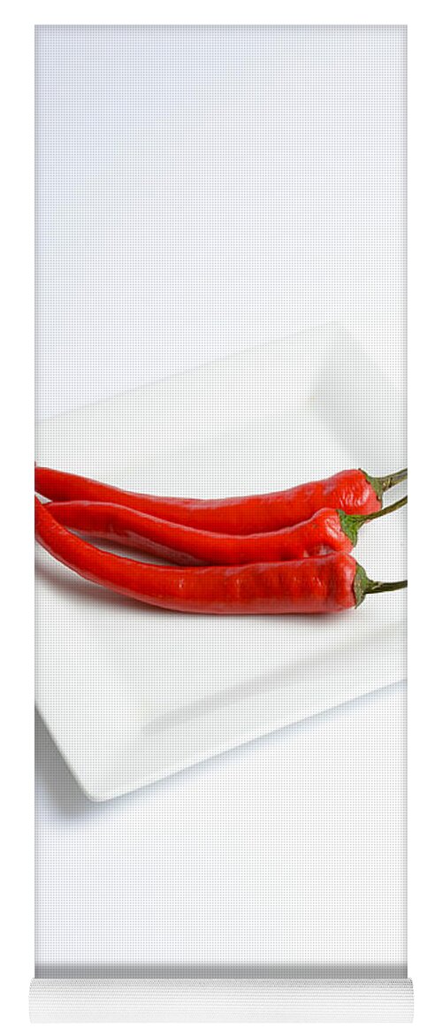 Arranged Yoga Mat featuring the photograph Red Chili Pepper by Photo Researchers, Inc.