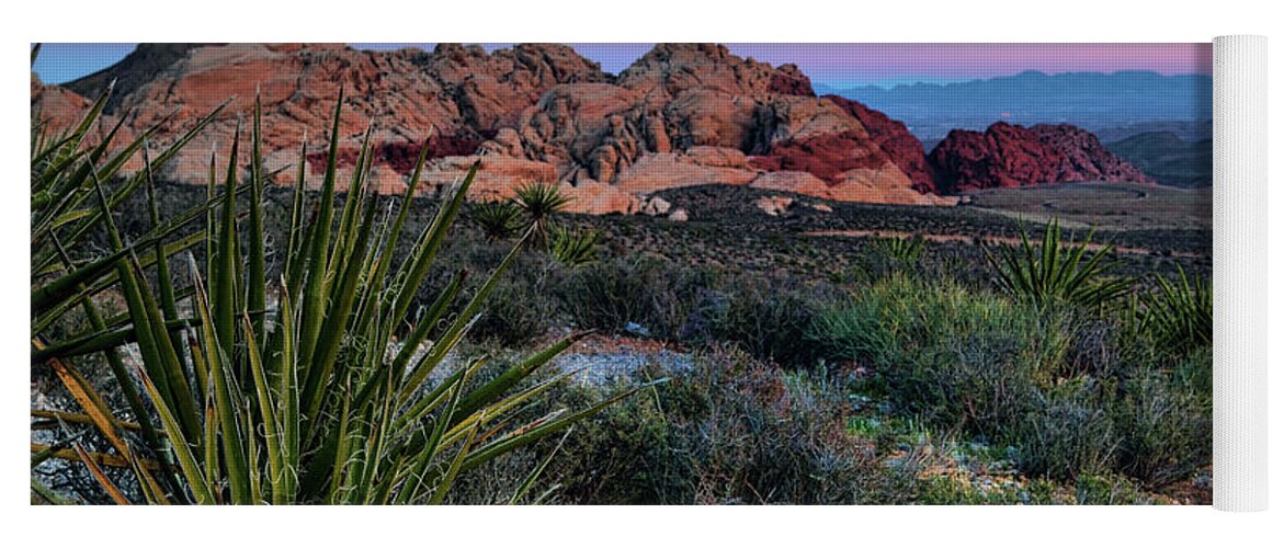Nevada Yoga Mat featuring the photograph Red Rock Sunset II by Rick Berk