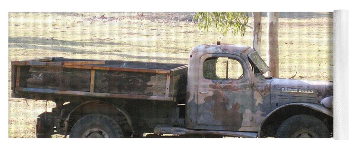 Truck Yoga Mat featuring the photograph Retired Power Wagon by Sue Halstenberg