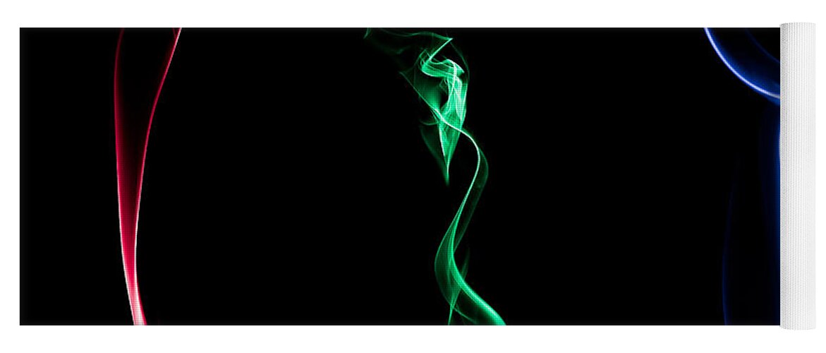 Abstract Yoga Mat featuring the photograph RGB Smoke by Gert Lavsen