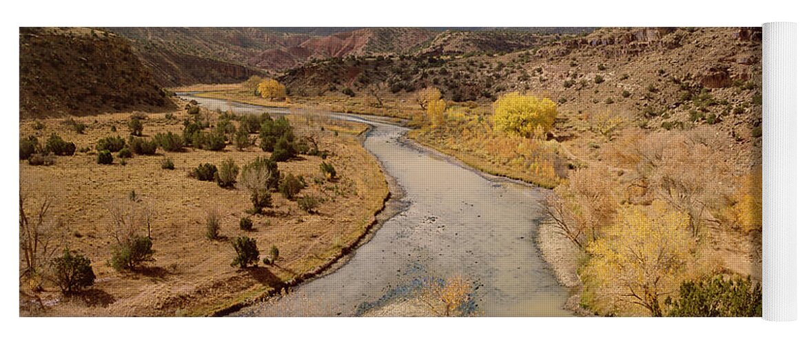 00174176 Yoga Mat featuring the photograph Rio Chama In Autumn New Mexico by Tim Fitzharris