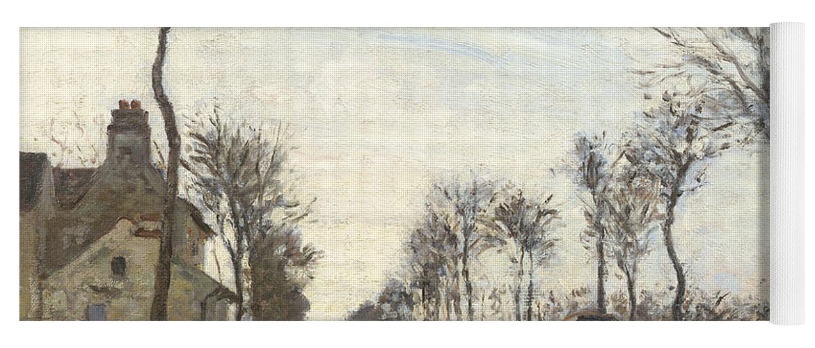Camille Yoga Mat featuring the painting Road in Louveciennes by Camille Pissarro
