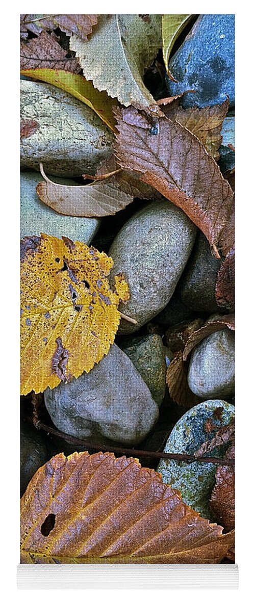 Leaves Yoga Mat featuring the photograph Rocks And Leaves by Bill Owen