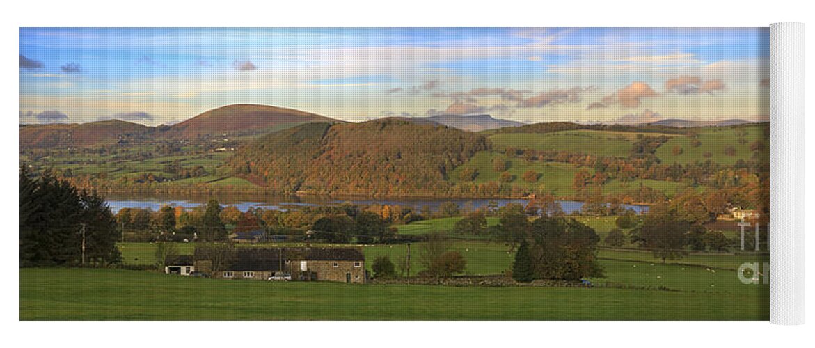 Roe House Yoga Mat featuring the photograph Roe House overlooks Ullswater near Pooley Bridge in the Lake District by Louise Heusinkveld