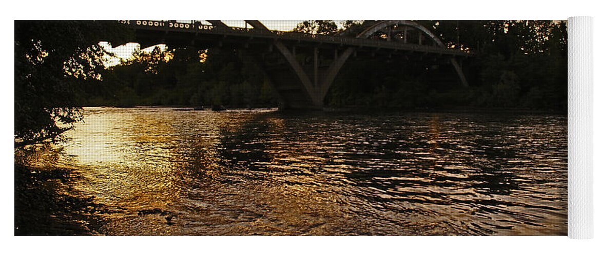 Rogue River Yoga Mat featuring the photograph Rogue River Sunset by Mick Anderson