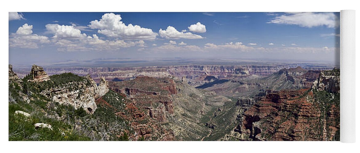 Arizona Yoga Mat featuring the photograph Roosevelt Point Grand Canyon panorama by Gary Eason