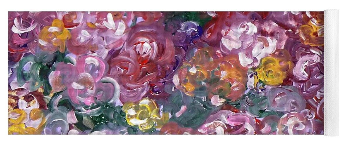 Roses Yoga Mat featuring the painting Rose Festival by Alys Caviness-Gober