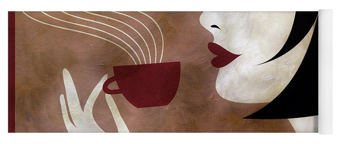 Coffee Yoga Mat featuring the mixed media Sassy Colors by Angelina Tamez