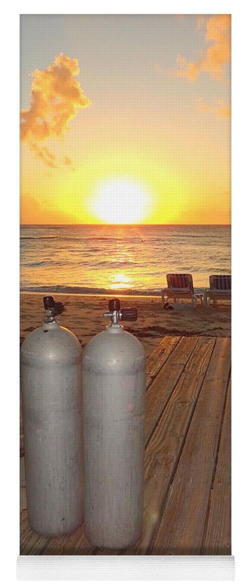 Scuba Yoga Mat featuring the photograph Scuba For Two by Linda Larson