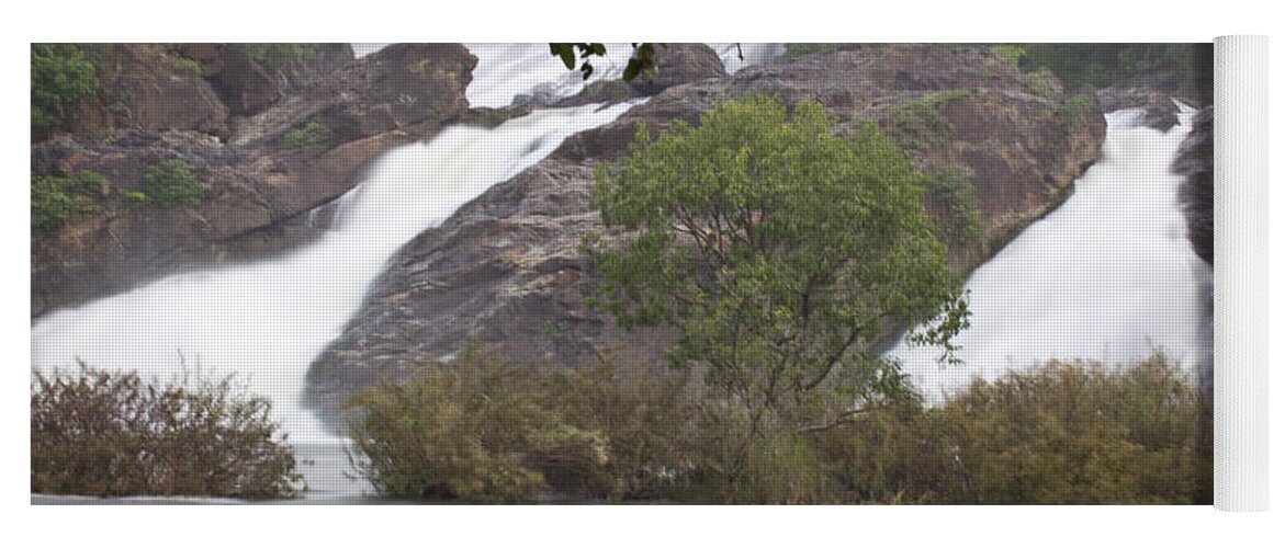 Shivanasamudra Falls Yoga Mat featuring the photograph Settled After the Fall by SAURAVphoto Online Store