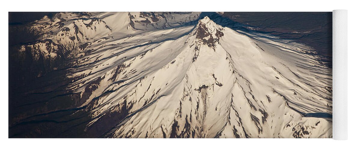 00479602 Yoga Mat featuring the photograph Snowcovered Volcano Andes Chile by Colin Monteath