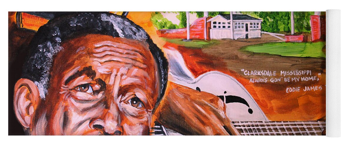 Son House Yoga Mat featuring the painting Son House by Karl Wagner